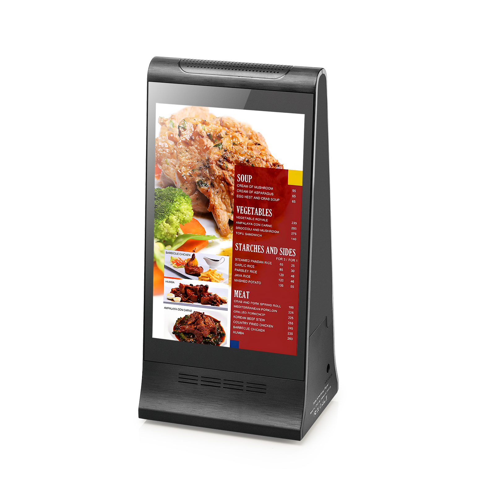 FYD-868 WiFi Double Screen Table Top Digital Advertising Menu Display Order Kios