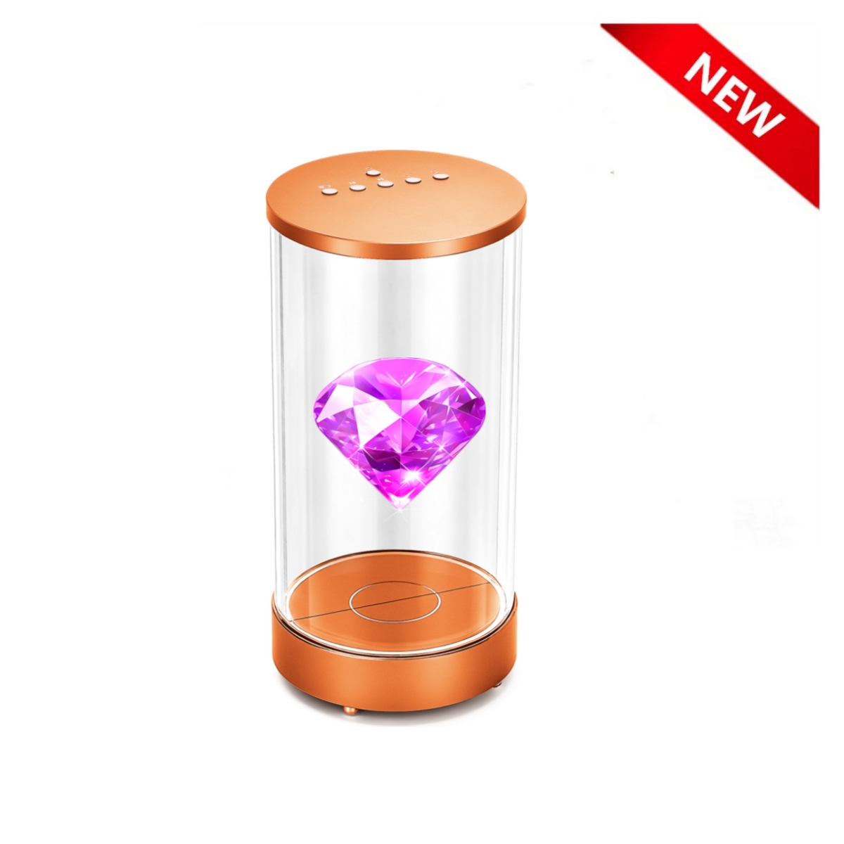 New Desktop 7 Inch AI Holographic Box 3D Digital Display Hologram Cylinder Box